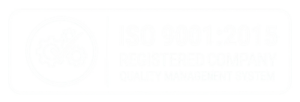 ISO 9001:2015 registered company badge