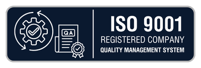 ISO 9001 registered company badge