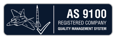 AS9100 registered company badge